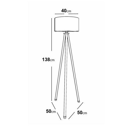 Stehleuchte AYD 1xE27/40W/230V schwarz/weiß