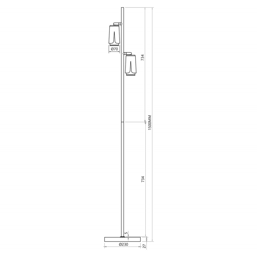 Stehleuchte BLUME 2xGU10/8W/230V weiß
