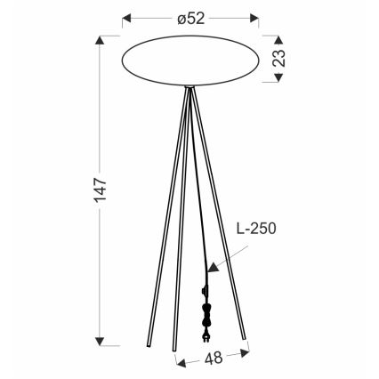 Stehleuchte CAFEE 1xE27/40W/230V weiß/schwarz