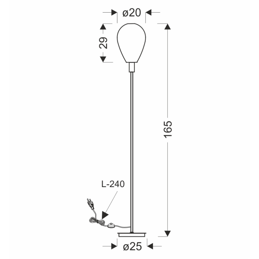 Stehleuchte DENSO 1xG9/5W/230V schwarz-chrom