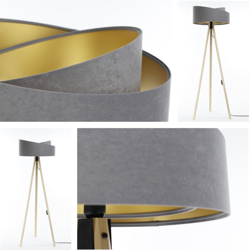 Stehleuchte GALAXY 1xE27/60W/230V grau/beige