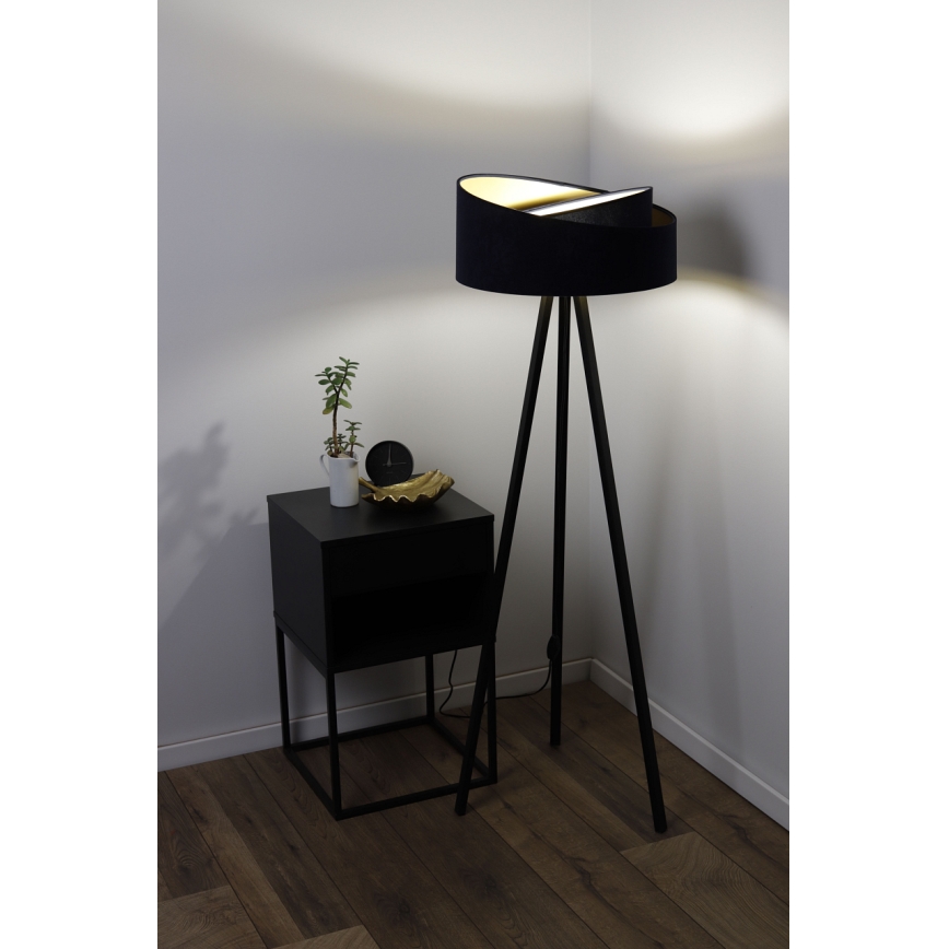 Stehleuchte GALAXY 1xE27/60W/230V schwarz/braun