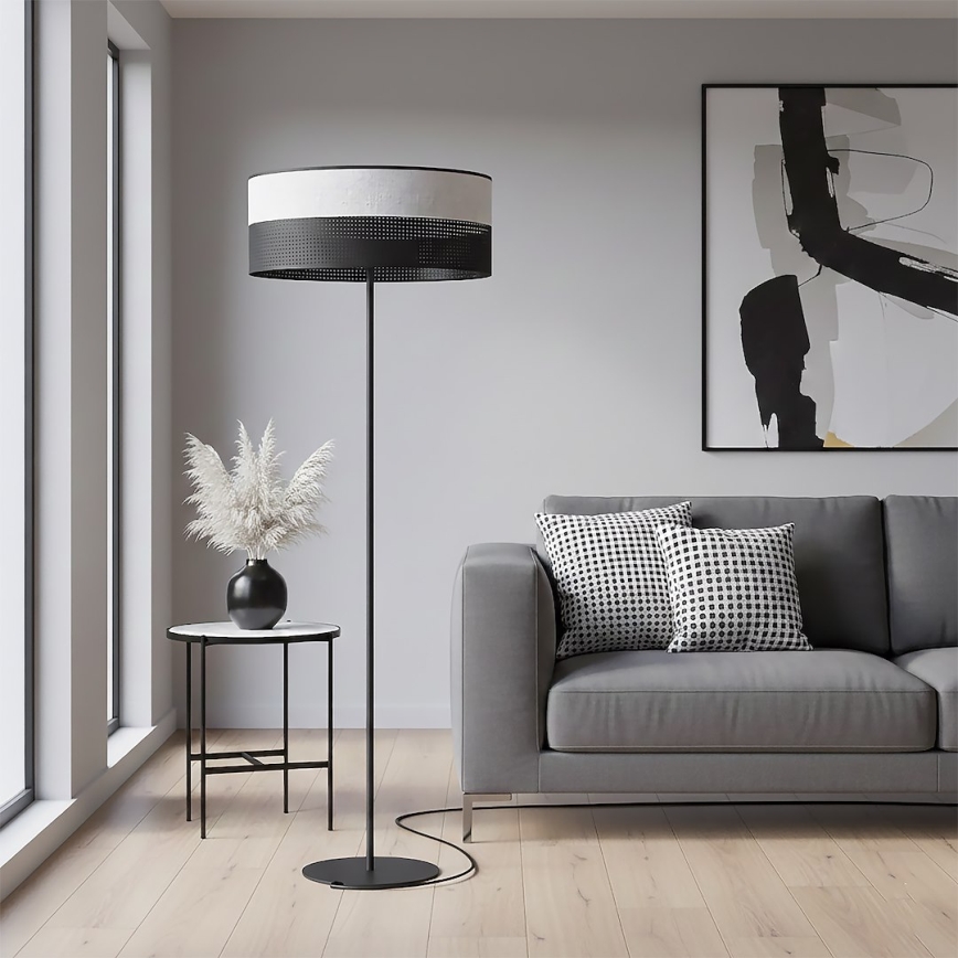 Stehleuchte KARBON 1xE27/15W/230V schwarz/grau
