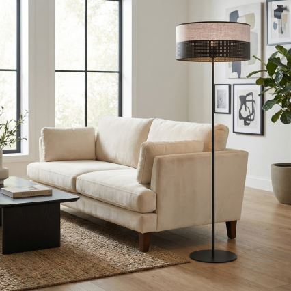 Stehleuchte KARBON 1xE27/15W/230V schwarz/grau