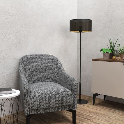 Stehleuchte LOFT SHADE 1xE27/60W/230V schwarz/golden