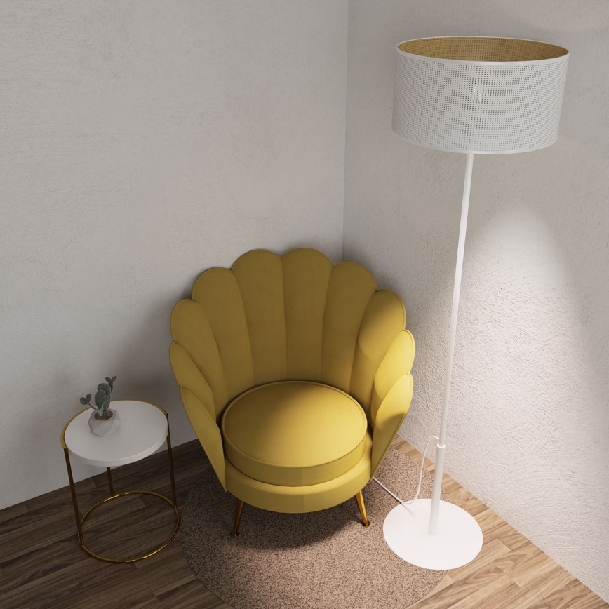 Stehleuchte LOFT SHADE 1xE27/60W/230V weiß/golden