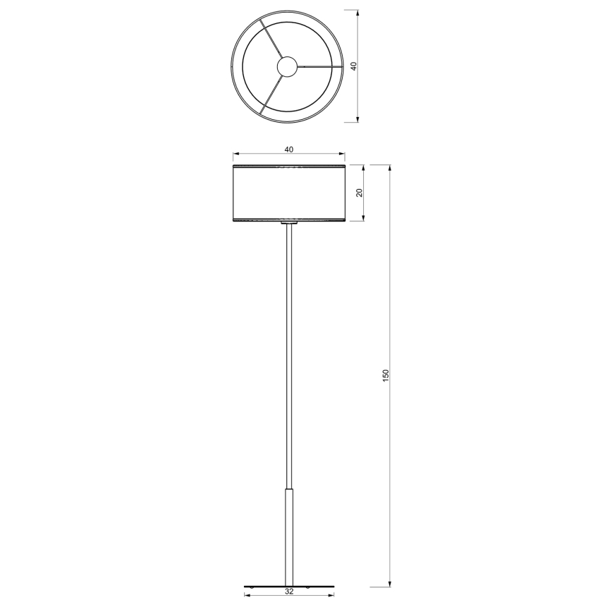 Stehleuchte LOFT SHADE 1xE27/60W/230V weiß/golden