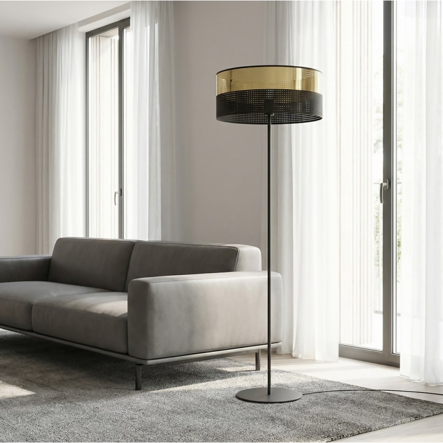 Stehleuchte LUX 1xE27/15W/230V schwarz/gold