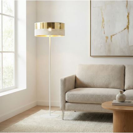 Stehleuchte LUX 1xE27/15W/230V weiß/gold