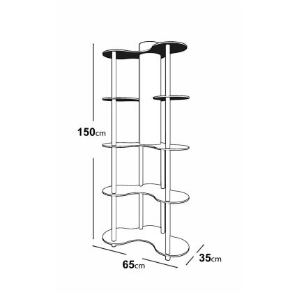 Stehleuchte mit Ablagefächern NOTO 1xE27/40W/230V schwarz