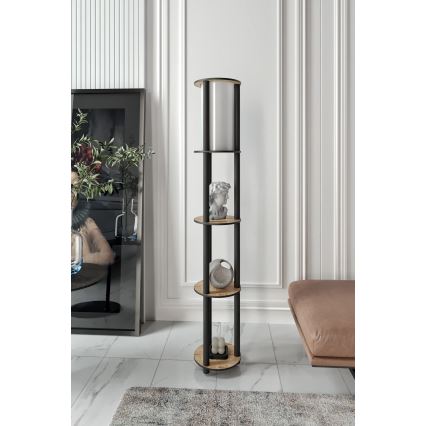 Stehleuchte mit Ablagen 1xE27/40W/230V 150 cm schwarz/braun