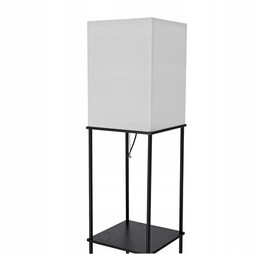 Stehleuchte mit Ablagen 1xE27/40W/230V schwarz/weiß