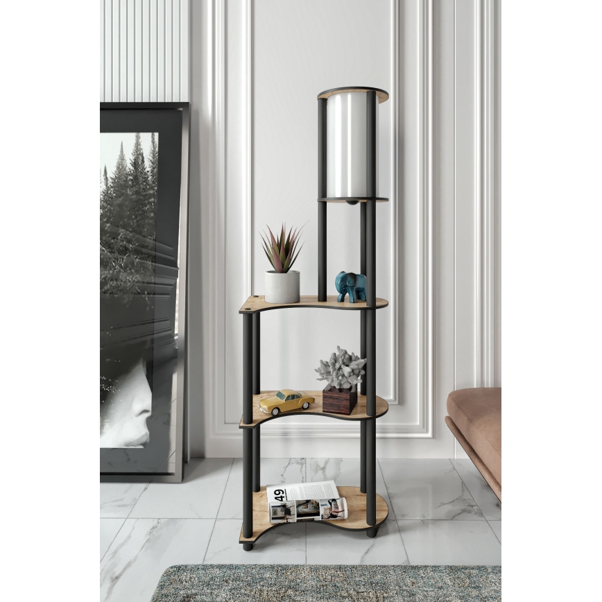 Stehleuchte mit Ablagen NOTO 1xE27/40W/230V beige/schwarz