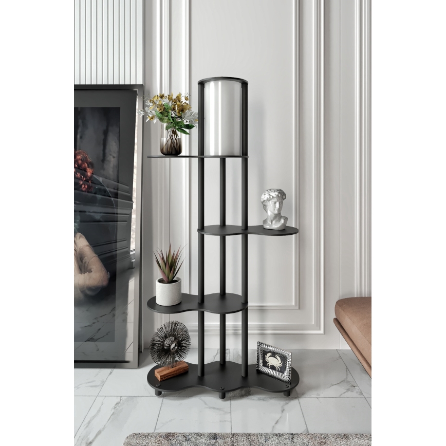 Stehleuchte mit Ablagen NOTO 1xE27/40W/230V schwarz