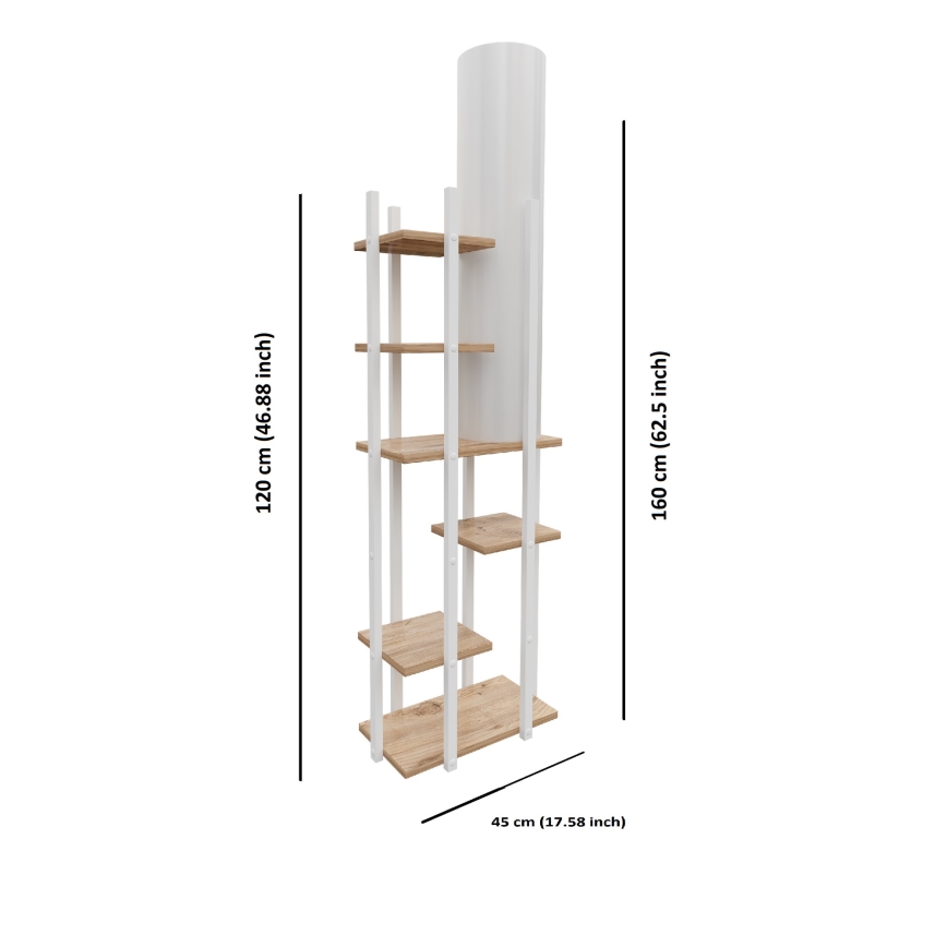 Stehleuchte mit Ablagen VOGUE 1xE27/40W/230V 160 cm weiß