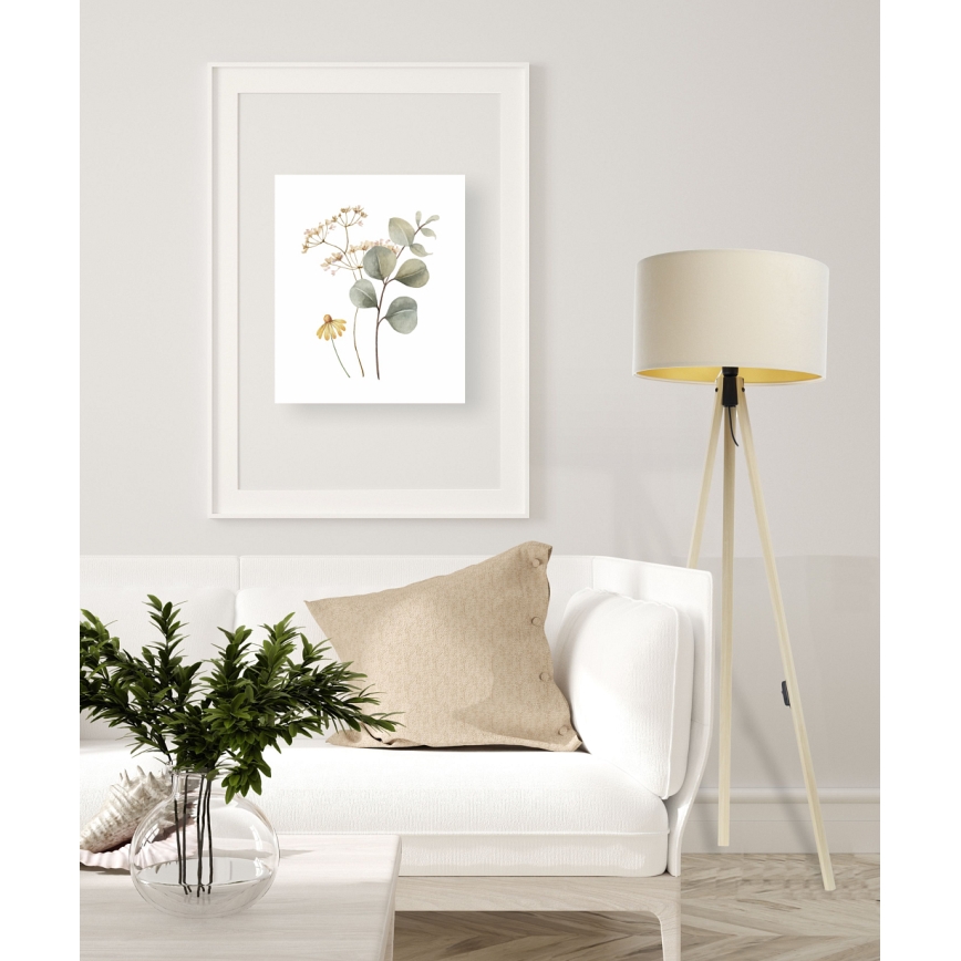 Stehleuchte STANDART 1xE27/60W/230V cremefarben/beige