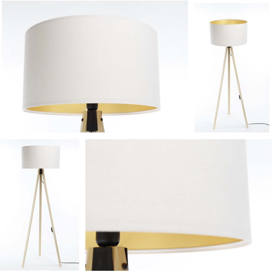 Stehleuchte STANDART 1xE27/60W/230V weiß/beige