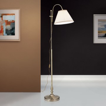 Stehleuchte TONIA 1xE27/60W/230V 183 cm weiß/bronzen