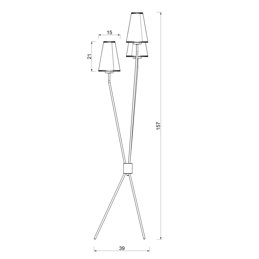 Stehleuchte TREFOT 3xE14/15W/230V beige