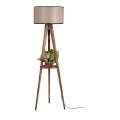 Stehleuchte TRIPOD 1xE27/60W/230V beige/braun