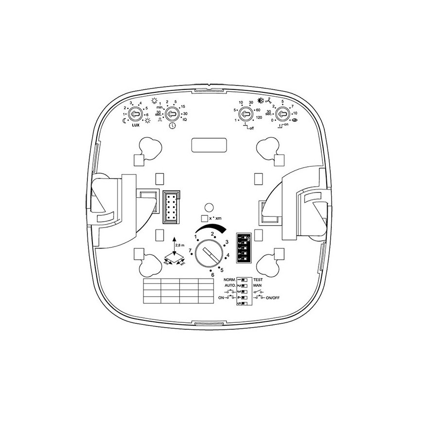 Steinel 000356 - Präsenzmelder IR Quattro 8m COM2 weiß