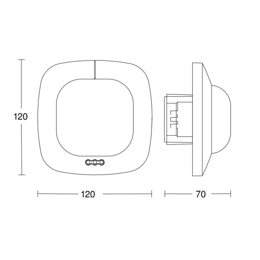 Steinel 002770 – Präsenzmelder IR Quattro HD 24m COM2 weiß