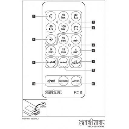 STEINEL 007638 - RC9-Fernbedienung für iHF3D-Sensor