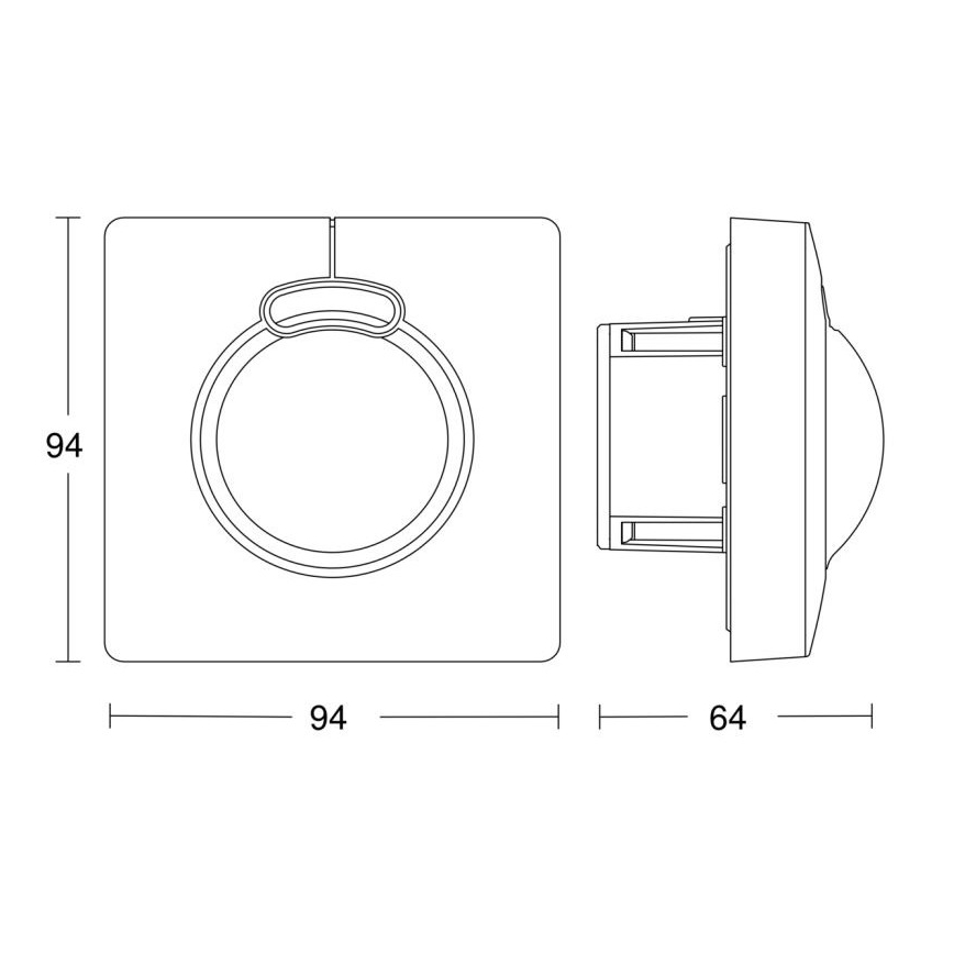 Steinel 057336 - Bewegungsmelder HF 3360 DALI-2 IP20 quadratisch weiß