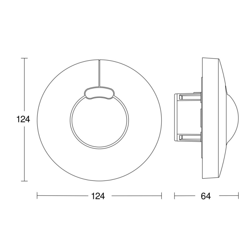 Steinel 057343 - Bewegungsmelder HF 3360 DALI-2 IP20 rund weiß