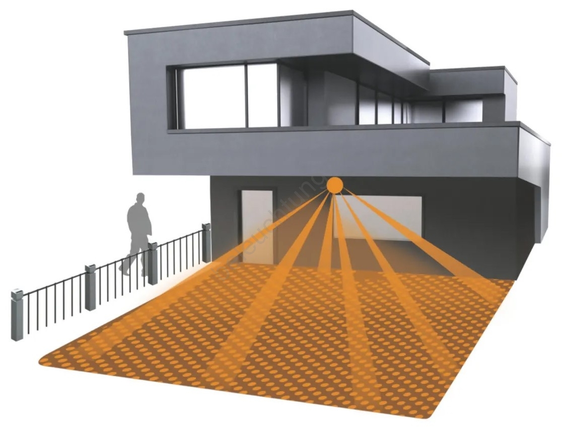STEINEL 057589-LED Außen-Deckenleuchte mit Sensor QUATTRO LED/14W/230V