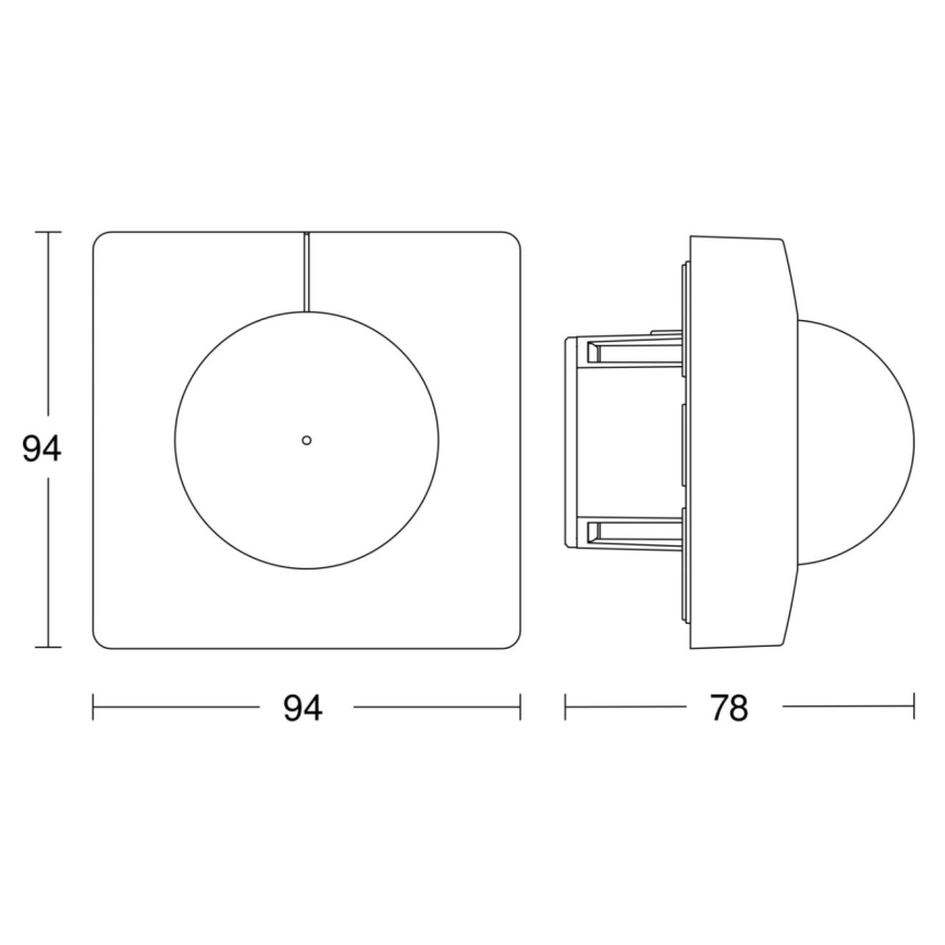 Steinel 058142 – Bewegungsmelder IS 3180 V3 KNX quadratisch weiß