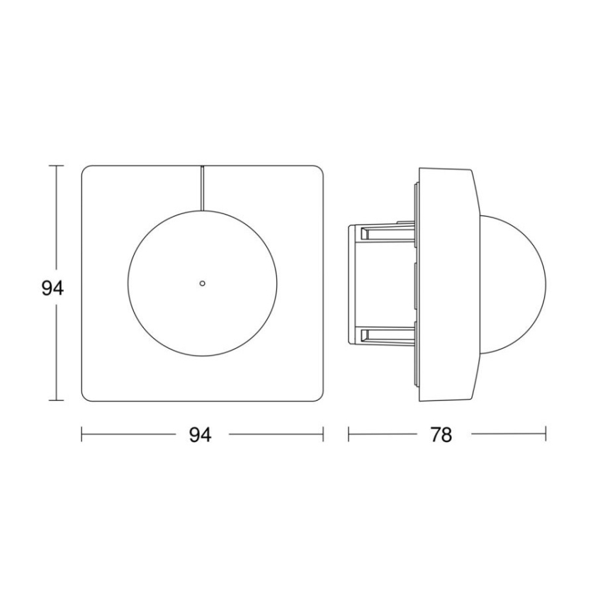Steinel 058173 - Bewegungsmelder IS 3360 KNX quadratisch weiß