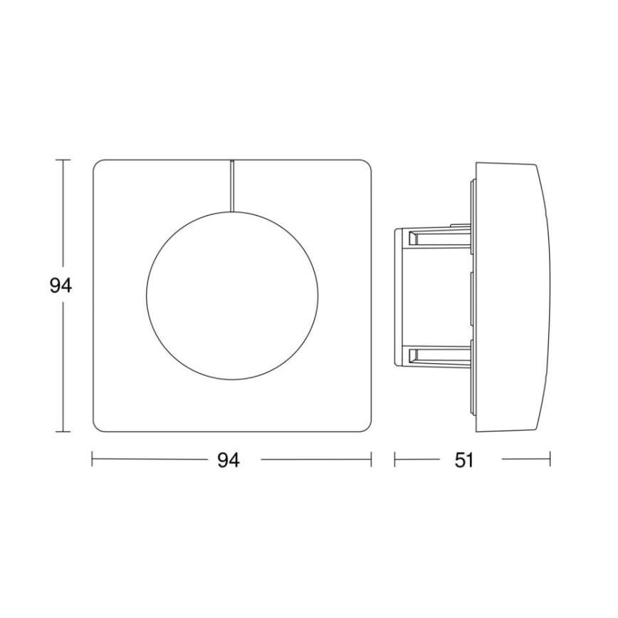 Steinel 058326 - Lichtsensor Dual V3 KNX quadratisch weiß