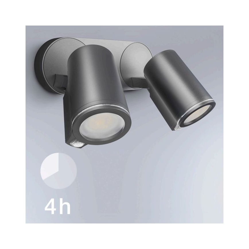 STEINEL 058654- LED-Außenleuchte mit Sensor SPOT DUO 2xGU10/7,5W/230V IP44