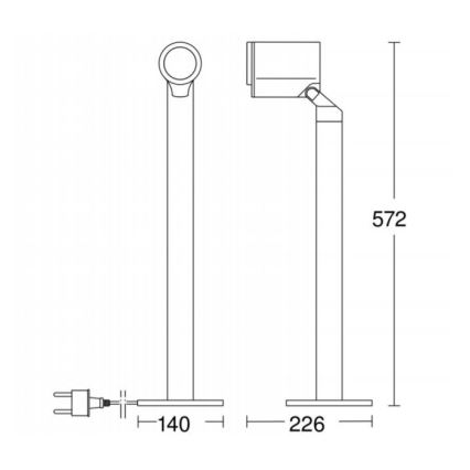 STEINEL 058661 - LED-Außenleuchte mit Sensor SPOT WAY 1xGU10/7W/230V IP44