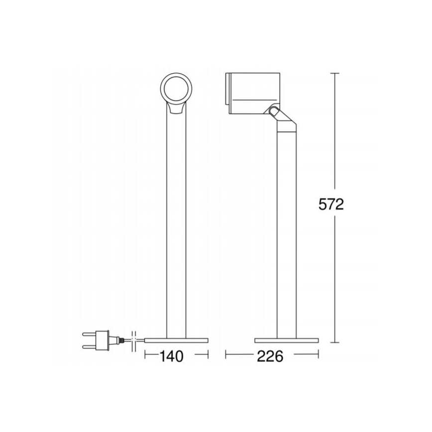 STEINEL 058661 - LED-Außenleuchte mit Sensor SPOT WAY 1xGU10/7W/230V IP44
