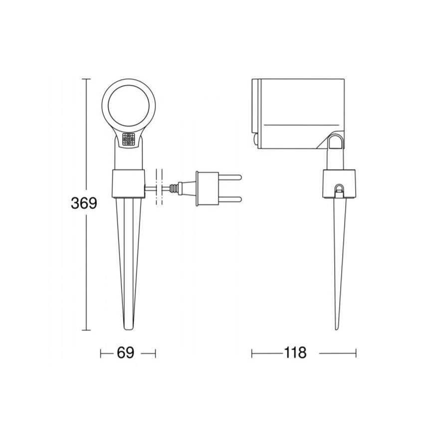 STEINEL 058685 - LED-Außenleuchte mit Sensor SPOT GARDEN 1×GU10/7W/230V IP44