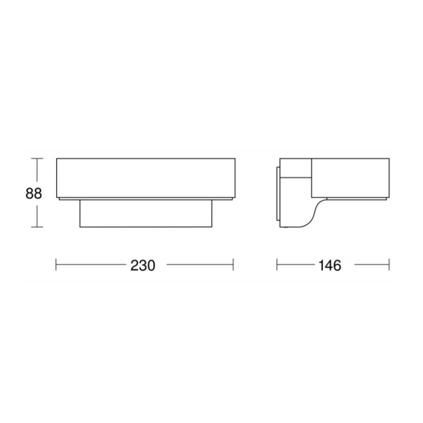 STEINEL 065690 - LED Outdoor-Wandleuchte mit Sensor L800 LED/7,5W/230V IP44
