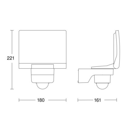 STEINEL 068066 - LED-Reflektor mit Sensor XLED PRO LED/20W/230V IP44 3000K anthrazit