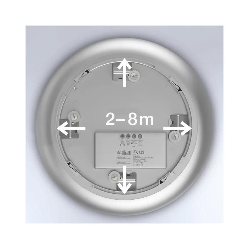 Steinel 068202 - LED-Deckenleuchte für Badezimmer mit Sensor DL Vario Quattro PRO S LED/14W/230V 3000K IP54