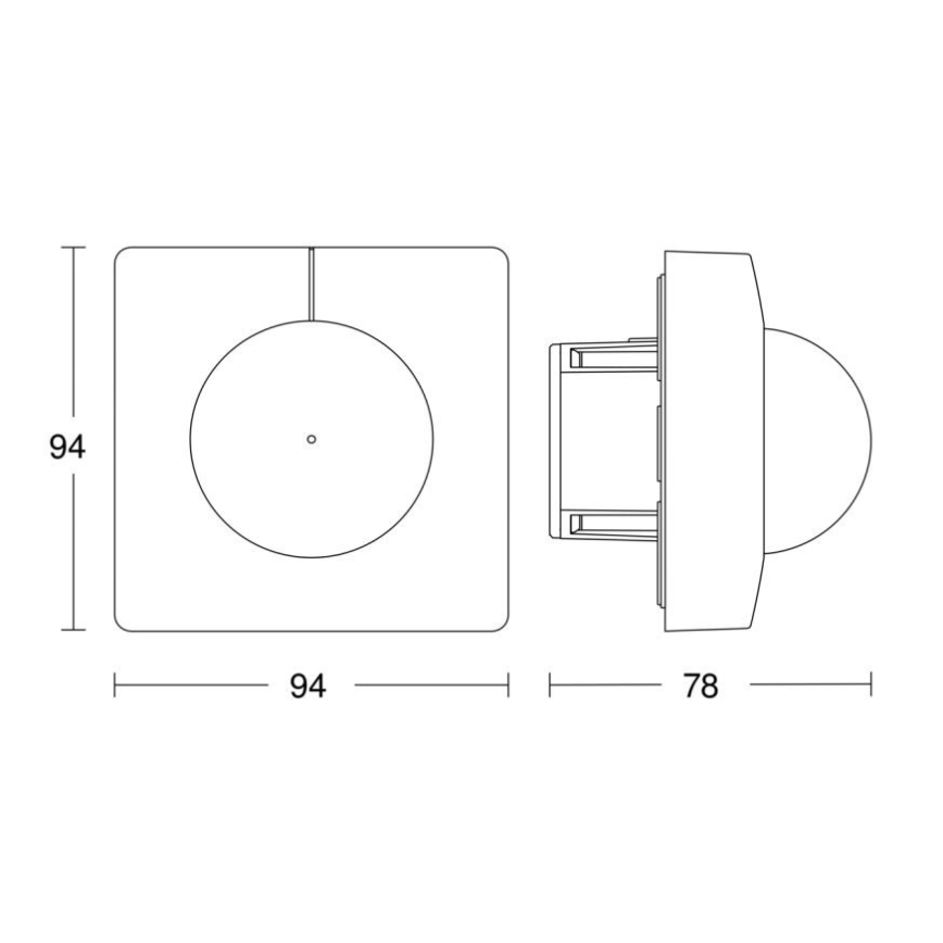 Steinel 068530 - Bewegungsmelder IS 3360 40m COM1 quadratisch schwarz