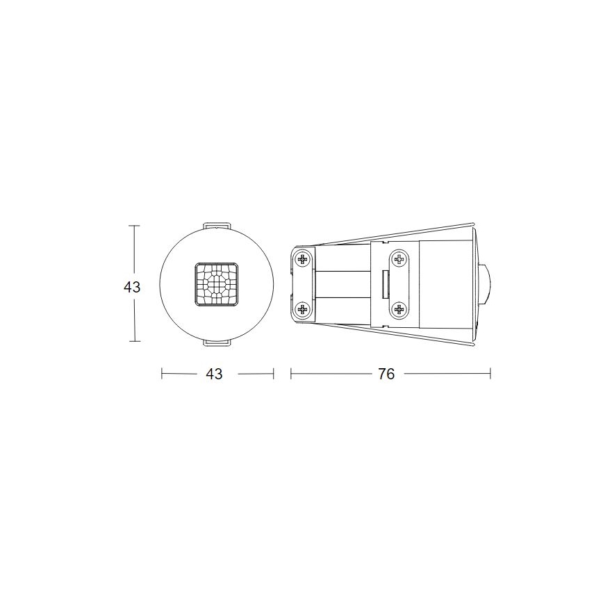 Steinel 068646 – Präsenzmelder IR Quattro MICRO 6m KNX IP65 rund schwarz