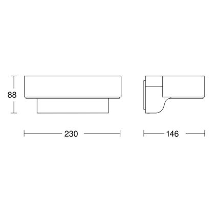 Steinel 079291- LED Außenwandleuchte L800C LED/7,5W/230V IP44 anthrazit