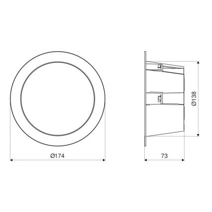 Steinel 084998 - LED dimmbares Außen-Einbauleuchte mit Sensor RS PRO DL 150 SC LED/10,8W/230V 3000/4000/5700K IP54