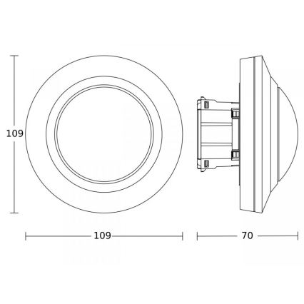 Steinel 086893 - Bewegungssensor MD IR 4360-8 COM1 UP WS weiß