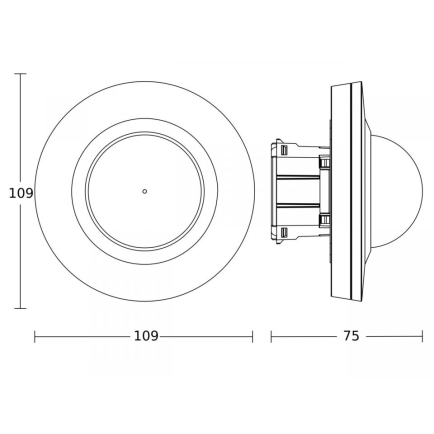 Steinel 087876 - Bewegungssensor mit Präsenzsensor PD-24 ECO COM1 360° weiß