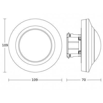 Steinel 087937 - Bewegungssensor mit Präsenzsensor PD-8 ECO COM1 360° weiß