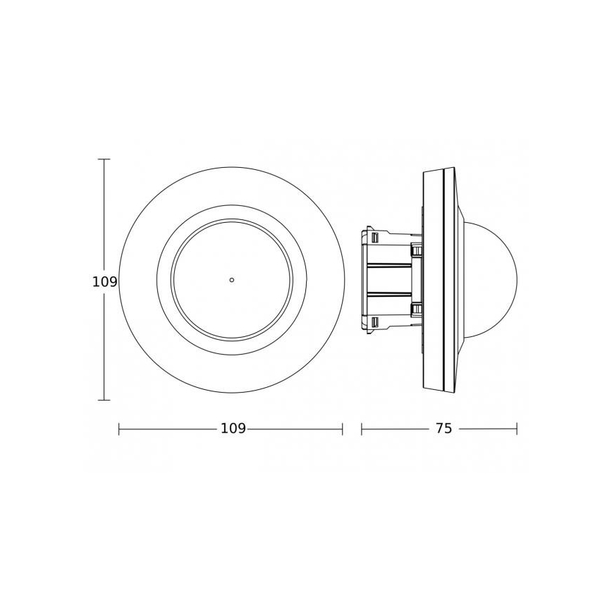 Steinel 088248 - Einbau-Bewegungssensor mit Präsenzsensor PD-24 ECO DALI-2 360° schwarz
