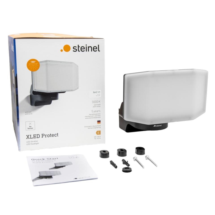 Steinel 090029 - LED-Strahler XLED PROTECT LED/13,6W/230V 3000K IP54 anthrazit