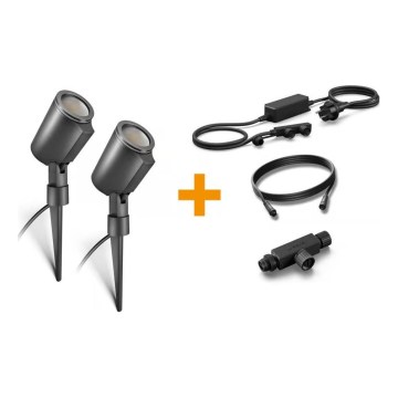 Steinel 093907 - Basisset LED RGBW 2x Außenleuchte LED/7,8W/24V IP65